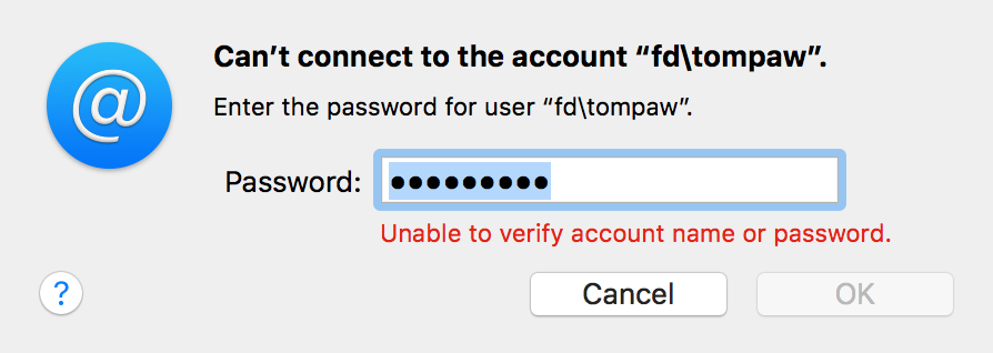 Verify account password olympus om 01